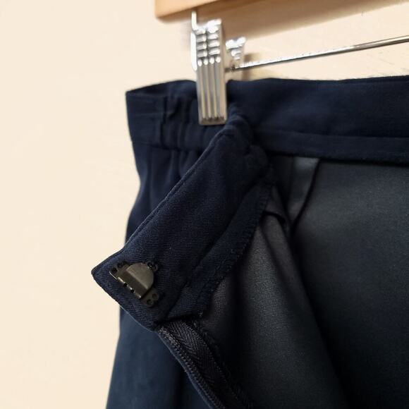 Vintage Leslie Fay Skirt Size 12 Womens Blue Faux Suede Midi Flat Front - Picture 5 of 7